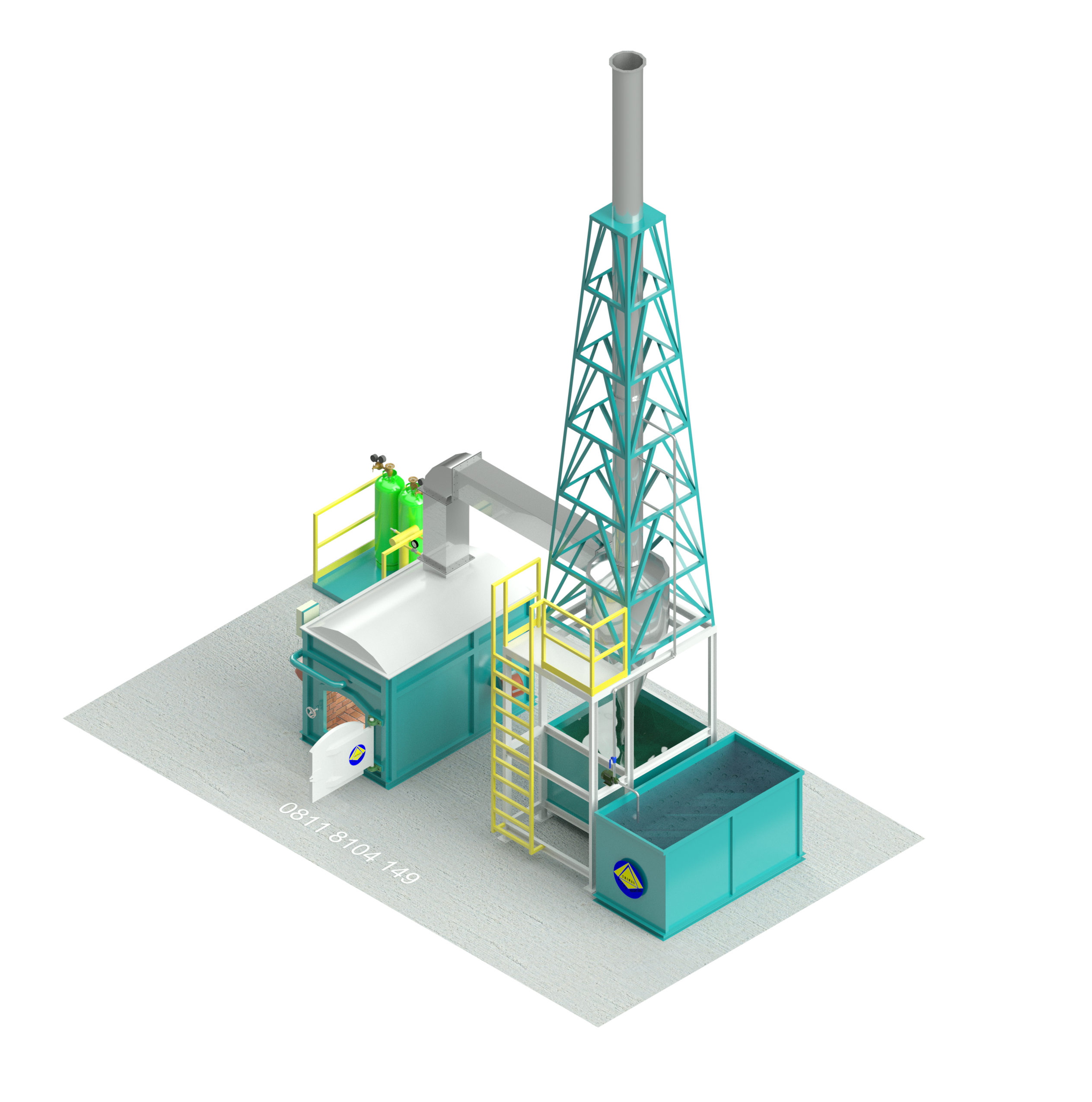 Incinerator Limbah Medis Kapasitas 50 kg/jam